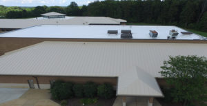 new soprema pvc roof on the woodridge middle school